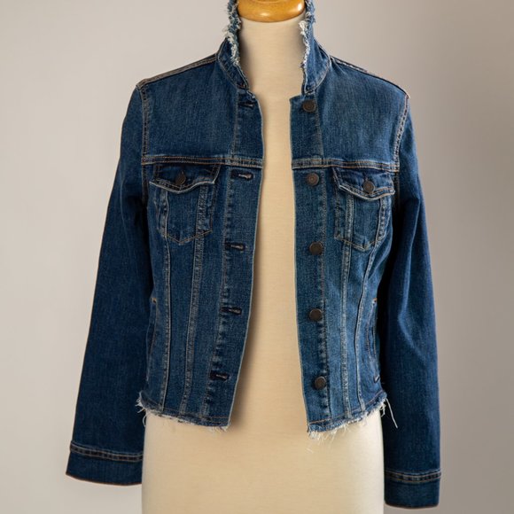 Raw Edge Jean Jacket Size S - Picture 2 of 6
